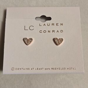 LC Lauren Conrad Gold-Tone Heart Earrings